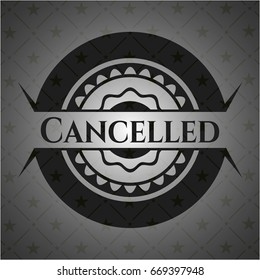 Cancelled realistic dark emblem