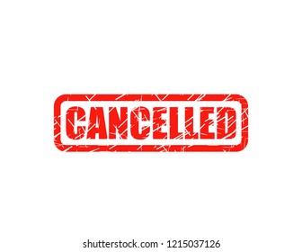 Cancelled red stamp