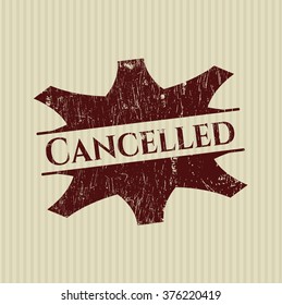 Cancelled rubber grunge texture stamp
