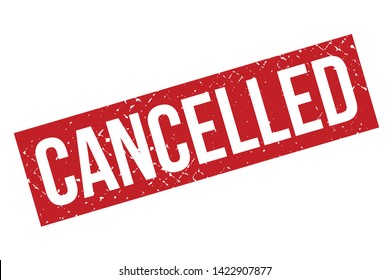 Cancelled rubber stamp. Red cancelled rubber grunge stamp vector illustration - Vector