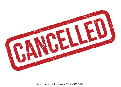 Cancelled Rubber Stamp Red Cancelled Rubber Stock Vector (Royalty Free ...