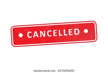 cancelled square grunge sign vector illustration