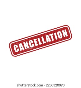cancelled stamp icon vector design template in white background