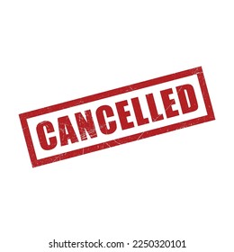 cancelled stamp icon vector design template in white background