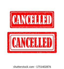 cancelled stamp on white background. cancelled stamp sign.