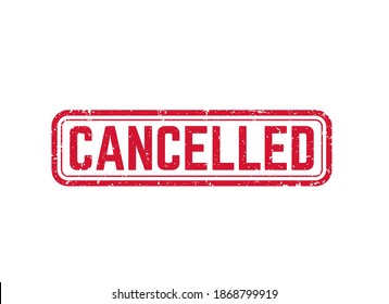 sello cancelado en blanco, vector