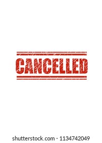 Cancelled stamp red