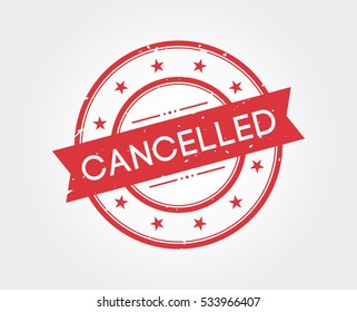 Cancelled. Stamp Sign