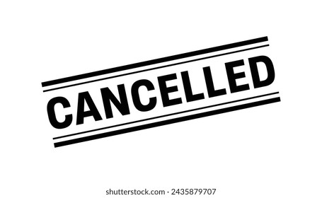 Sello cancelado, signo cuadrado cancelado