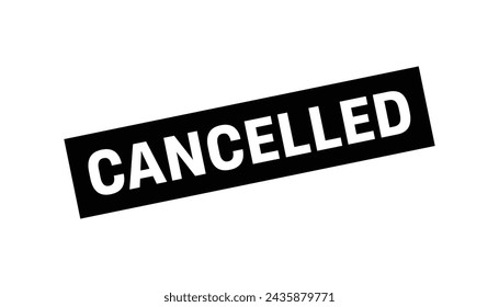 Sello cancelado, signo cuadrado cancelado