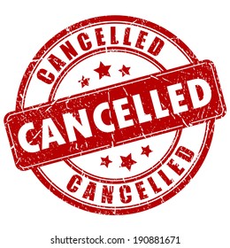 Cancelled vector stamp