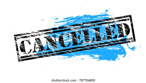 cancelled vintage vector stamp
