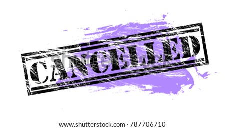 cancelled vintage vector stamp