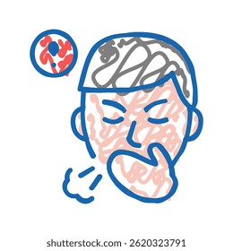 cancer asbestos doodle icon sketch vector. cancer asbestos sign. isolated symbol illustration