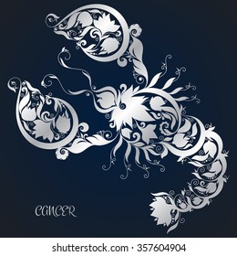 Cancer. Astrology Zodiac sign. Vector zodiac. Hand drawn style.