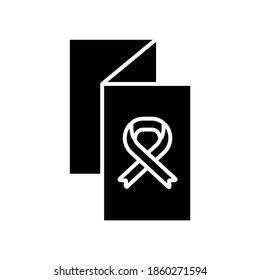 Cancer Awareness Card glyph icon