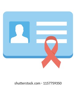 
Cancer awareness card with the red ribbon for cancer patients support 
