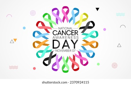 Cancer awareness day is observed every year on November 7, to raise awareness of cancer and to encourage its prevention, detection, and treatment. Vector illustration