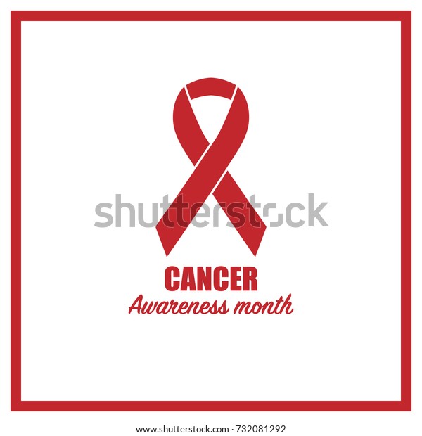 Cancer Awareness Month Campaign Poster Ribbon Signs Symbols