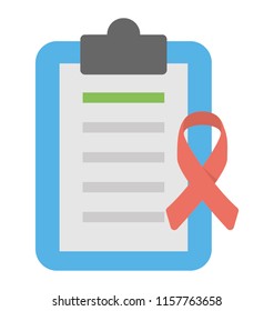 
Cancer awareness plan on a clipboard to make people conscious about charity 
