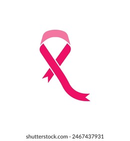 Cancer awareness ribbon design vector template