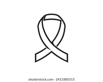 cancer awareness ribbon icon. breast cancer symbols. vector isolated.