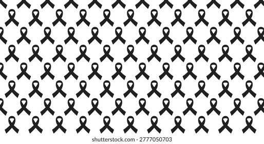 Cancer awareness ribbon seamless pattern background vector illustration.