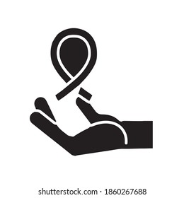 Cancer Awareness support glyph icon