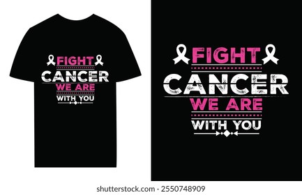 Camiseta de la conciencia del cáncer, diseño plano del Vector diseño de la camiseta del Día Mundial del Cáncer, conciencia del cáncer, ilustración conceptual.
