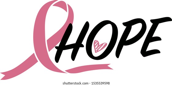 Pink Ribbon Vector Logo Design Stock Vector (Royalty Free) 1544064077