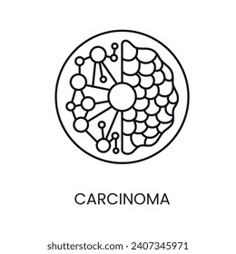 Cancer carcinoma line icon vector cancer malignant disease