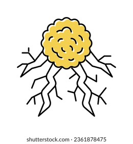 cancer cell color icon vector. cancer cell sign. isolated symbol illustration
