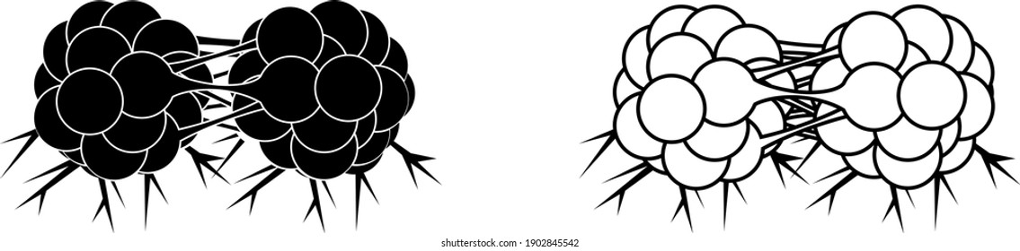 Cancer Cell Dividing Icon , Vector