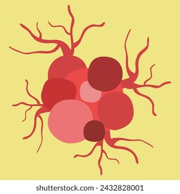 crecimiento de células cancerosas. concepto de enfermedad cancerosa