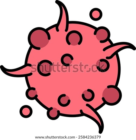 Cancer Cell Icon, Abnormal Cell