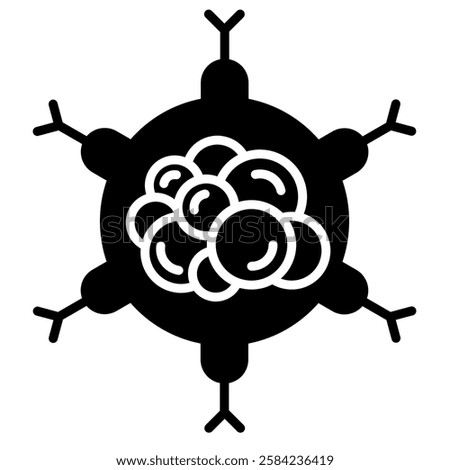 Cancer Cell Icon, Abnormal Cell