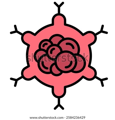 Cancer Cell Icon, Abnormal Cell