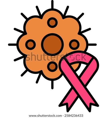 Cancer Cell Icon, Abnormal Cell