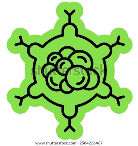 Cancer Cell Icon, Abnormal Cell