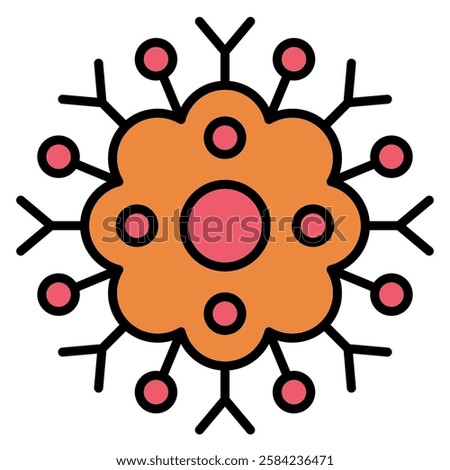 Cancer Cell Icon, Abnormal Cell