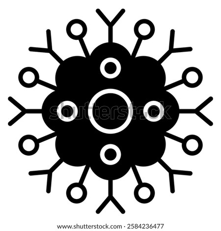 Cancer Cell Icon, Abnormal Cell