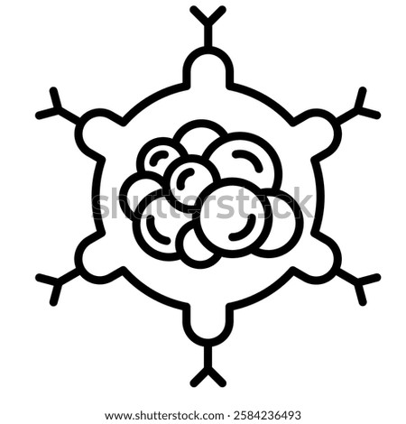 Cancer Cell Icon, Abnormal Cell