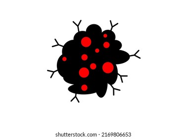 cancer cell icon isolated on white background