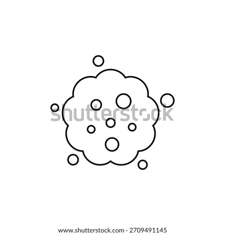 Cancer cell icon in simple modern style, isolated on white background, illustrating abnormal cell growth for medical, oncology, and health awareness designs.