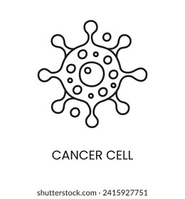 Cancer cell line icon vector malignant cancer disease