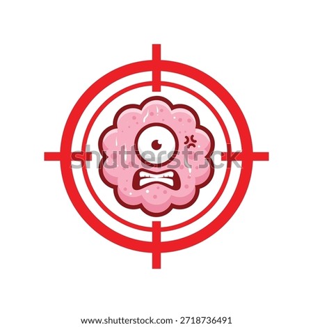 cancer cell with target symbol
