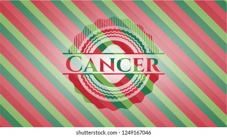 Cancer christmas style emblem.