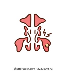 Cancer color line icon. Pictogram for web page, mobile app, promo.