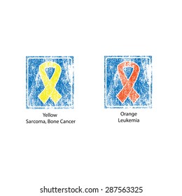Cancer color ribbons campaign vector 2