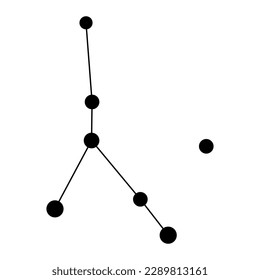 Cancer constellation map. Vector illustration.